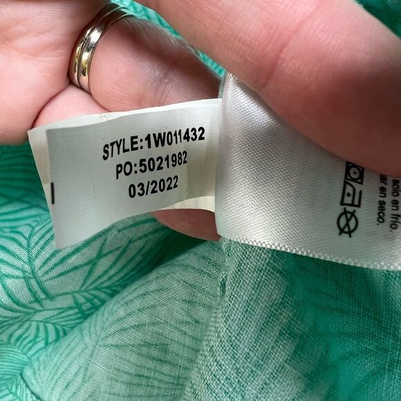 Vineyard Vines Green Palm Linen Short Sleeve Button Down Shirt Mens XL - Picture 4 of 7